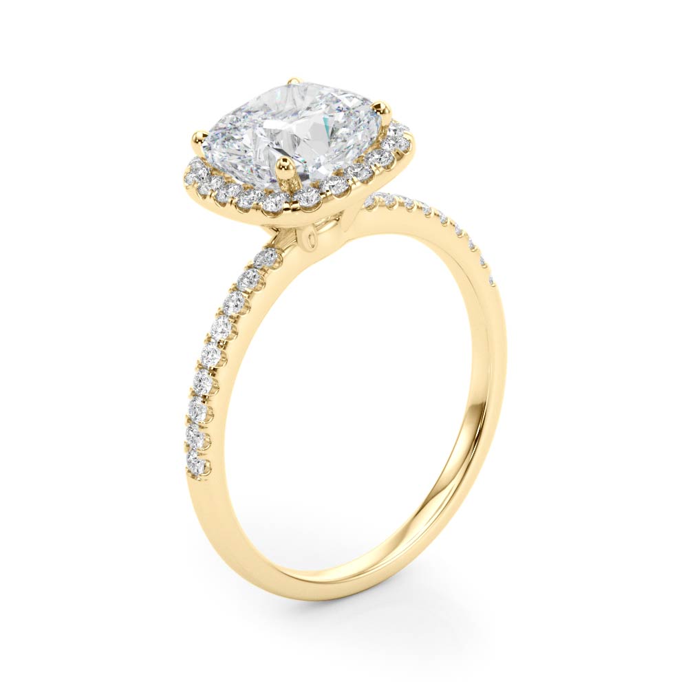 Halo Pavé Diamond Engagement Ring (1/4 ct. tw.)