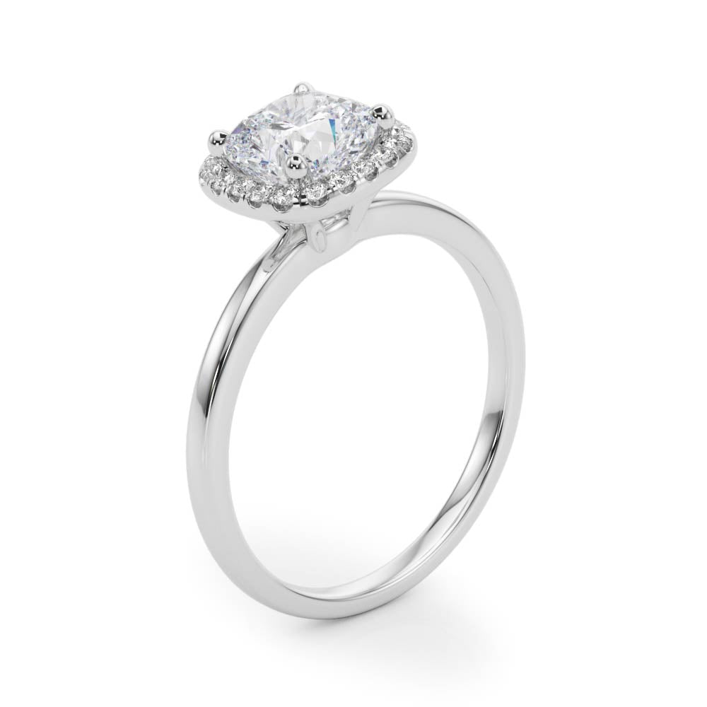 Cushion Halo Diamond Engagement Ring (1/10 ct. tw.)