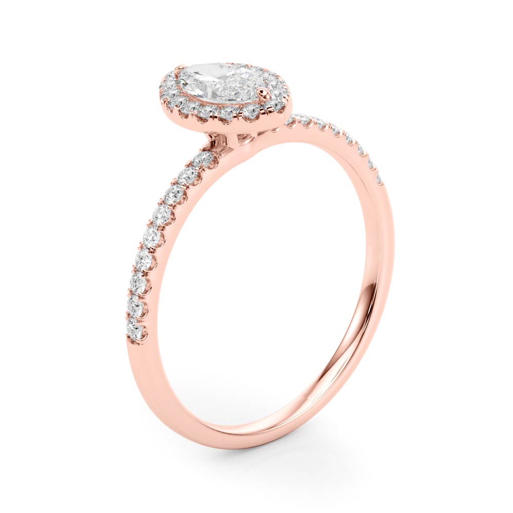 Halo Pavé Diamond Engagement Ring (1/4 ct. tw.)
