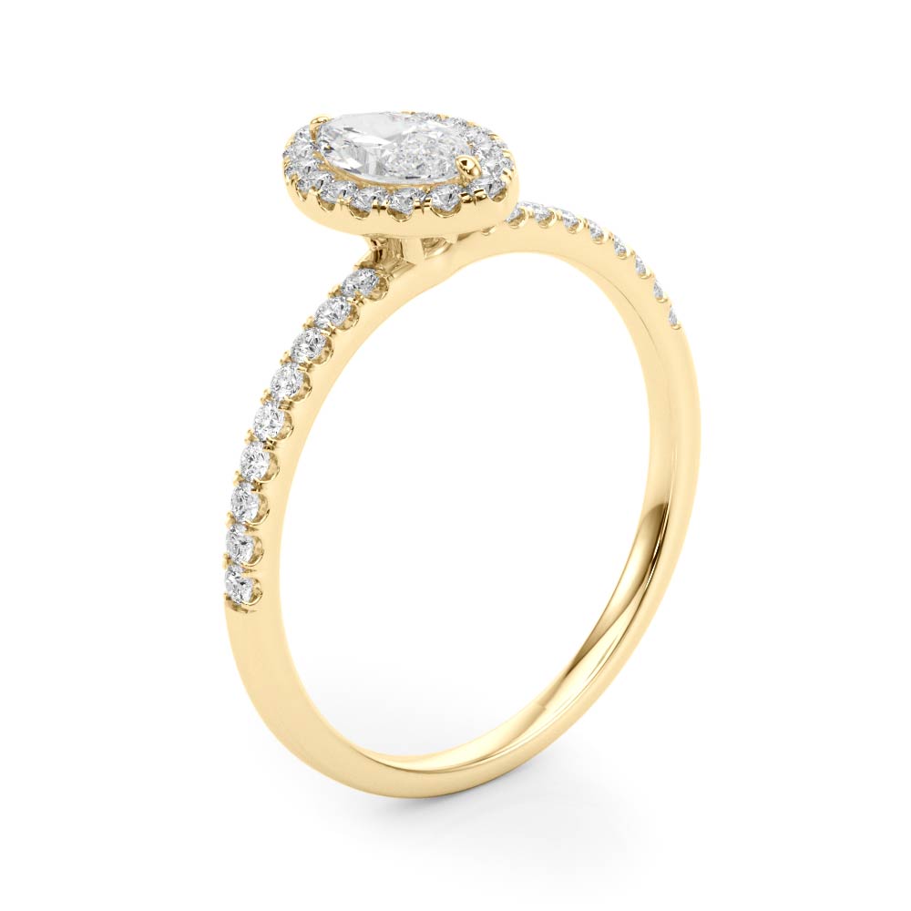 Halo Pavé Diamond Engagement Ring (1/4 ct. tw.)