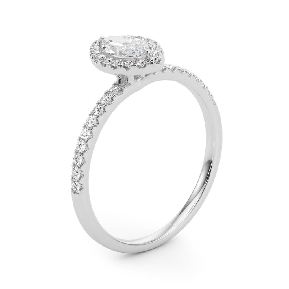 Halo Pavé Diamond Engagement Ring (1/4 ct. tw.)