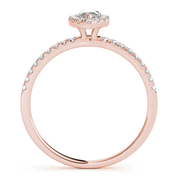 Halo Pavé Diamond Engagement Ring (1/4 ct. tw.)
