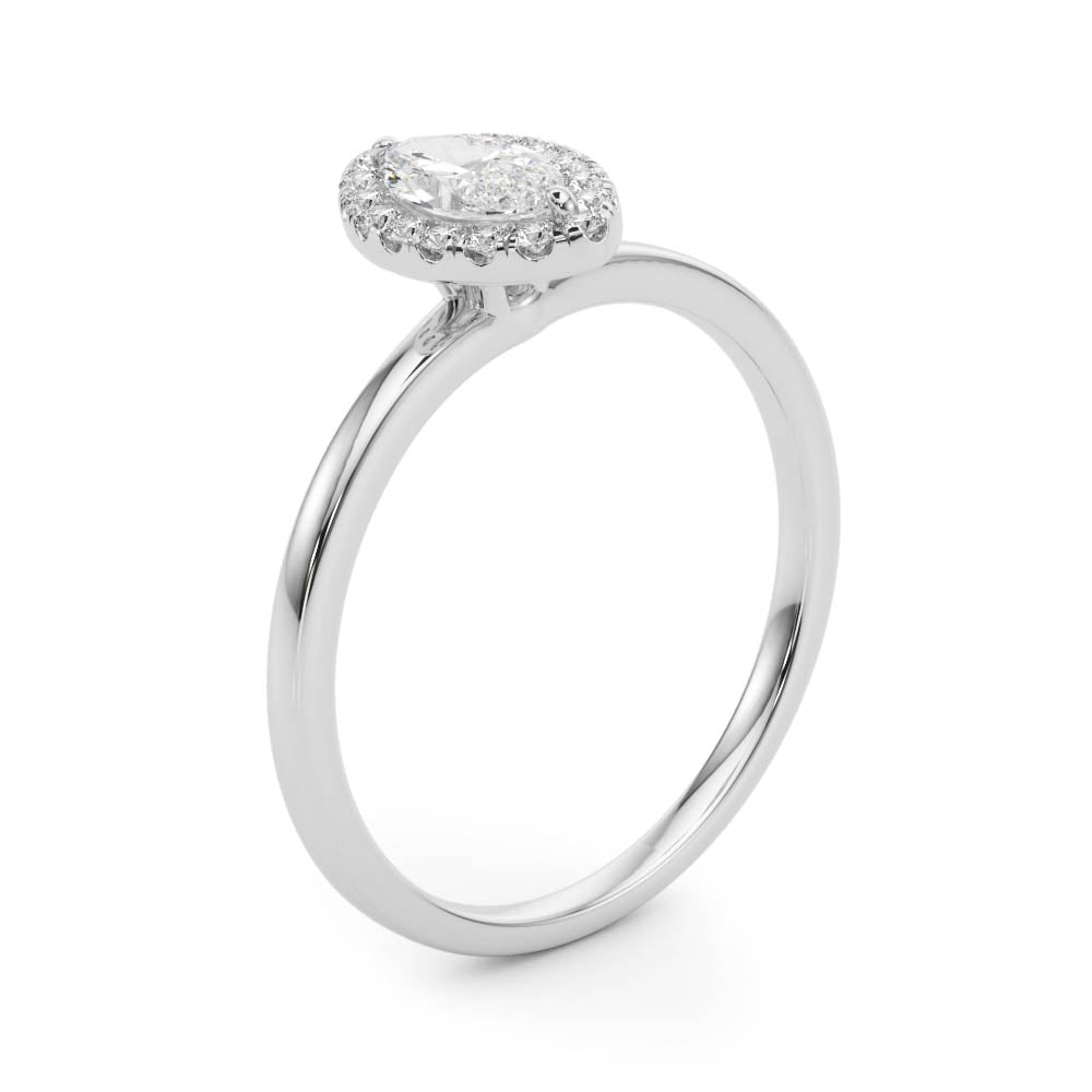 Marquise Halo Diamond Engagement Ring (1/10 ct. tw.)