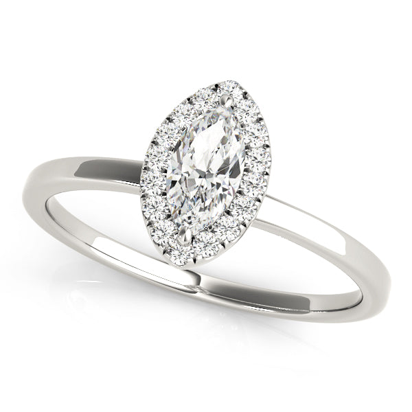Marquise Halo Diamond Engagement Ring (1/8 ct. tw.)