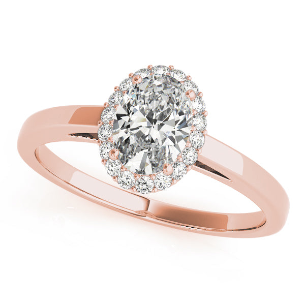 Oval Halo Diamond Engagement Ring (1/8 ct. tw.)
