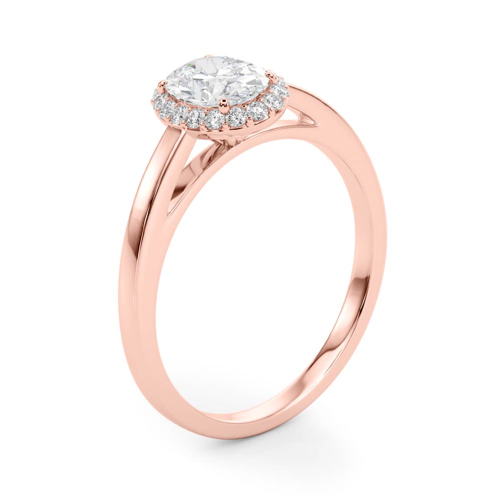 Oval Halo Diamond Engagement Ring (1/8 ct. tw.)