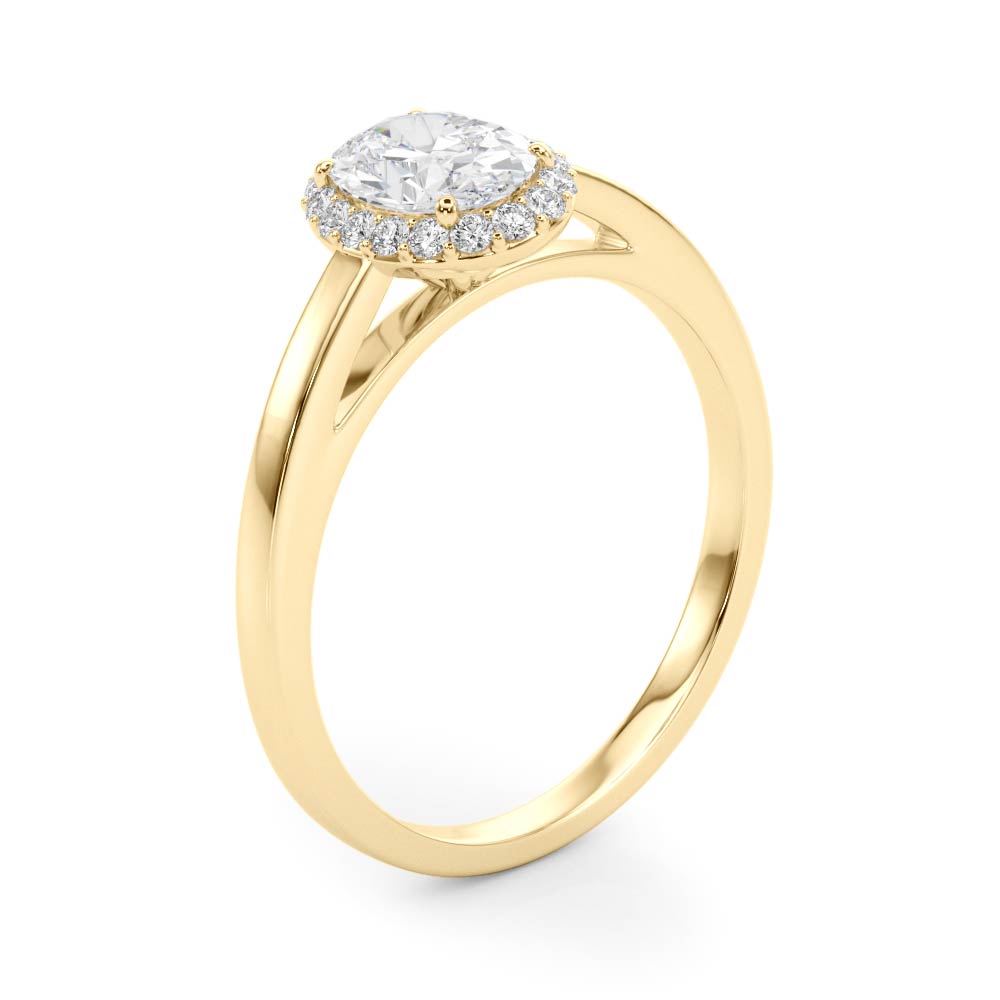 Oval Halo Diamond Engagement Ring (1/8 ct. tw.)