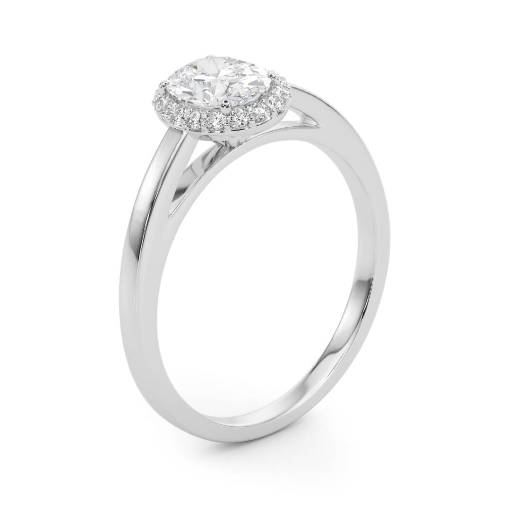 Oval Halo Diamond Engagement Ring (1/8 ct. tw.)