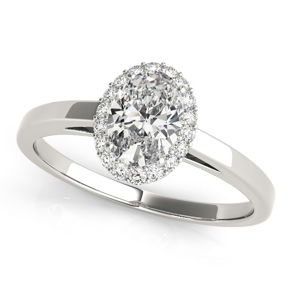 Oval Halo Diamond Engagement Ring (1/6 ct. tw.)