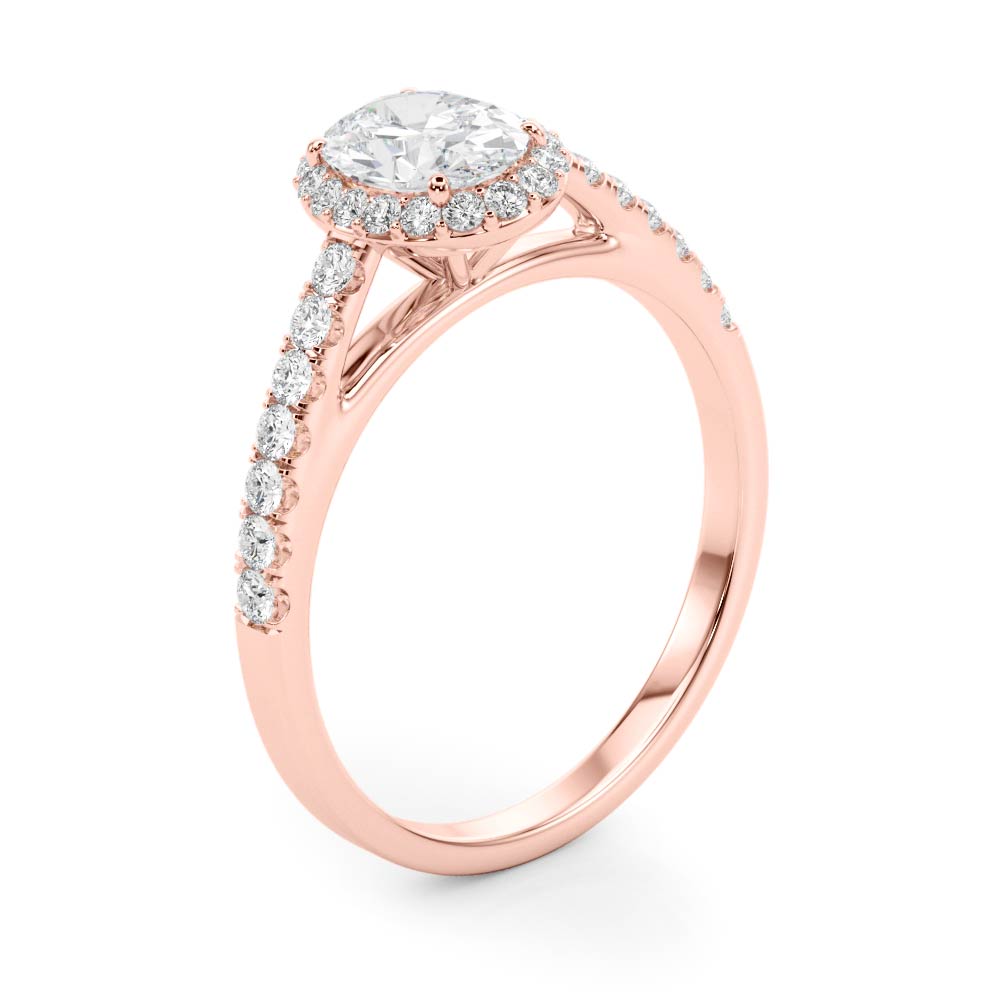 Halo Pavé Diamond Engagement Ring (1/3 ct. tw.)