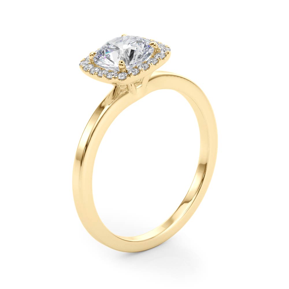 Cushion Halo Diamond Engagement Ring (1/8 ct. tw.)