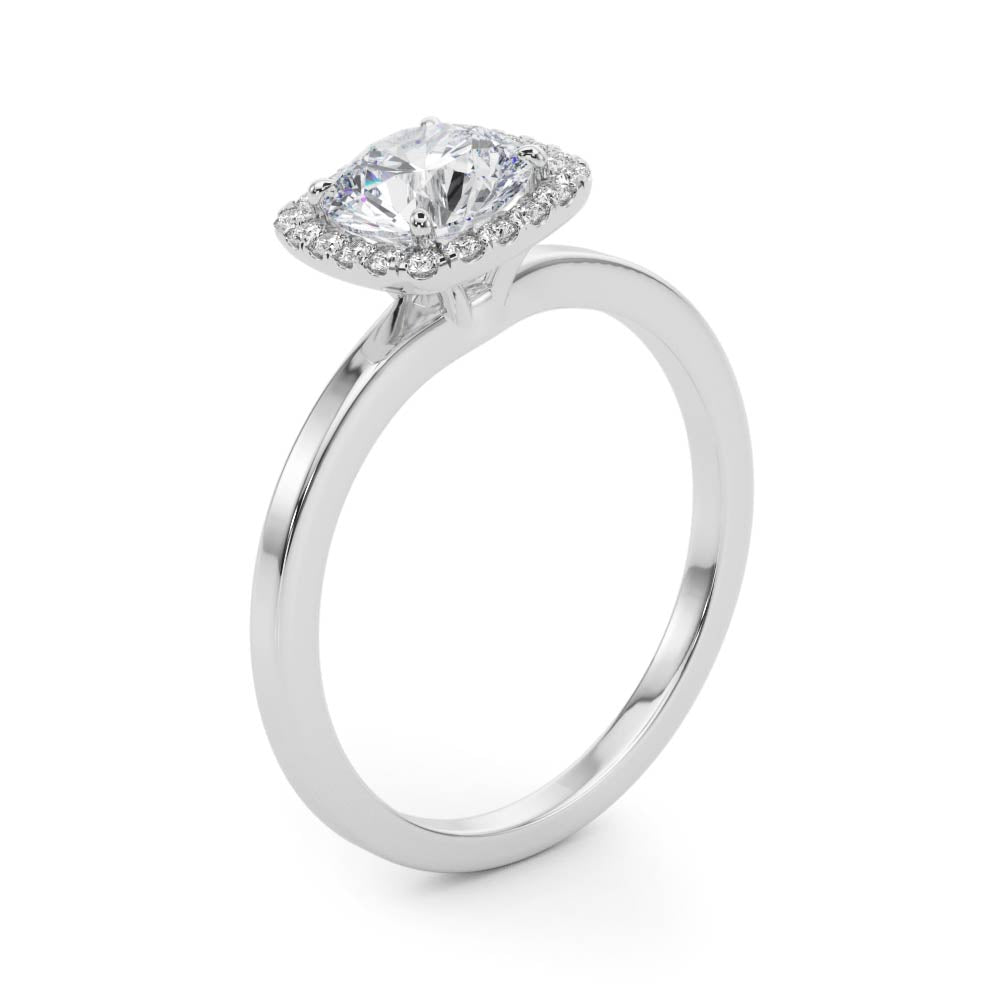Cushion Halo Diamond Engagement Ring (1/8 ct. tw.)
