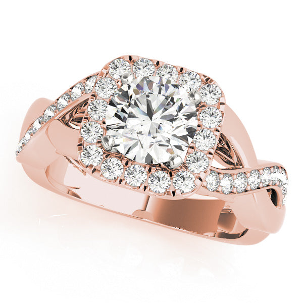 Twist Halo Diamond Engagement Ring (1/2 ct. tw.)