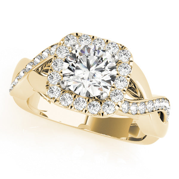 Twist Halo Diamond Engagement Ring (1/2 ct. tw.)