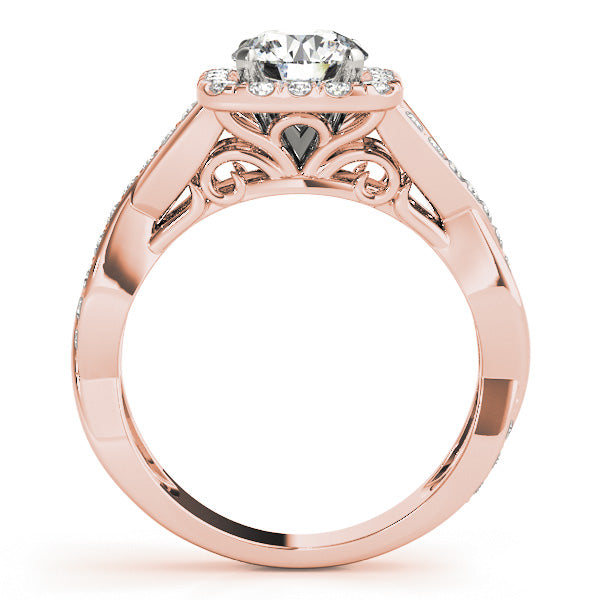 Twist Halo Diamond Engagement Ring (1/2 ct. tw.)