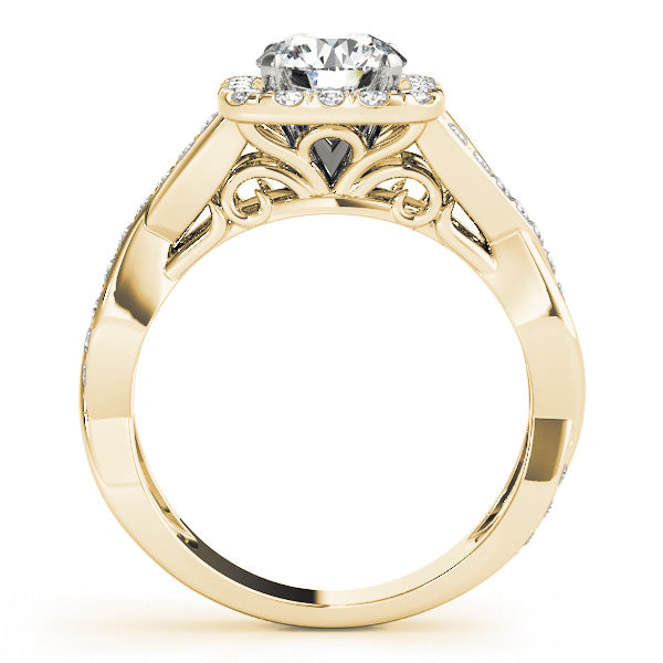 Twist Halo Diamond Engagement Ring (1/2 ct. tw.)