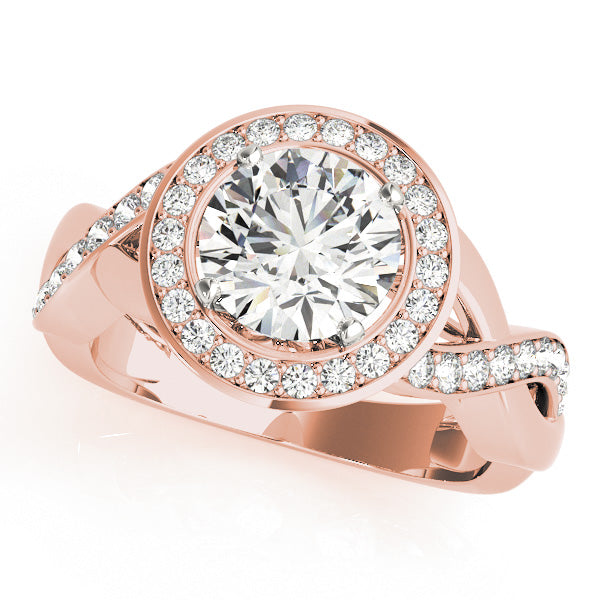 Twist Halo Diamond Engagement Ring (3/8 ct. tw.)