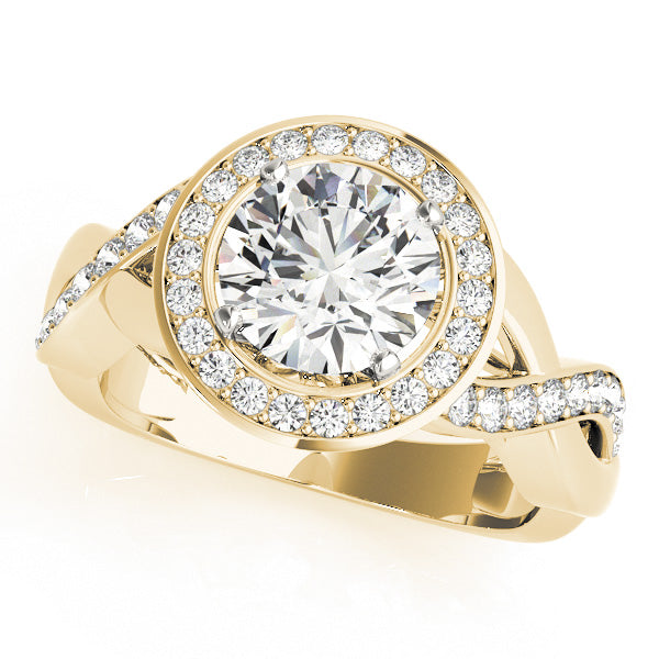 Twist Halo Diamond Engagement Ring (3/8 ct. tw.)