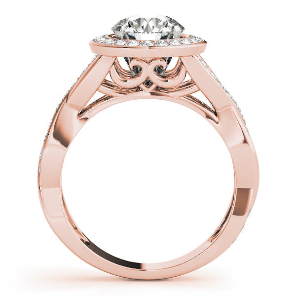 Twist Halo Diamond Engagement Ring (3/8 ct. tw.)