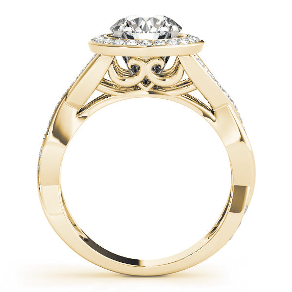 Twist Halo Diamond Engagement Ring (3/8 ct. tw.)