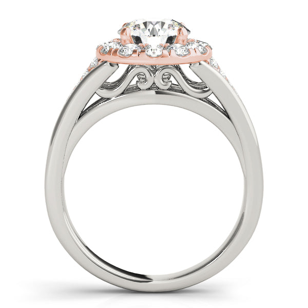 Halo Split Shank Diamond Engagement Ring (1/2 ct. tw.)