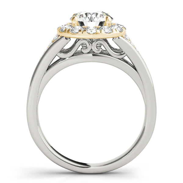 Halo Split Shank Diamond Engagement Ring (1/2 ct. tw.)