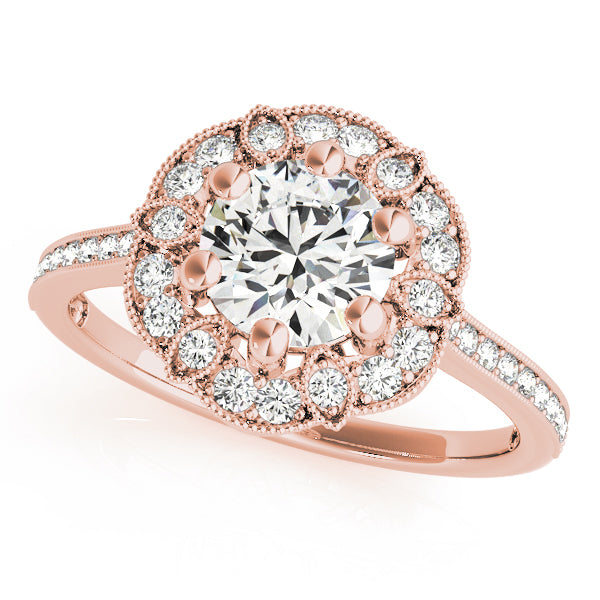 Floral Cluster Halo Diamond Engagement Ring (1/4 ct. tw.)