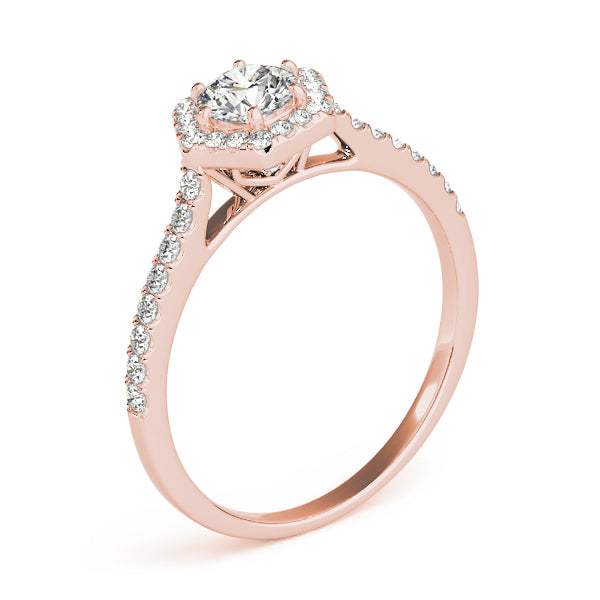 Halo Pavé Diamond Engagement Ring (1/3 ct. tw.)