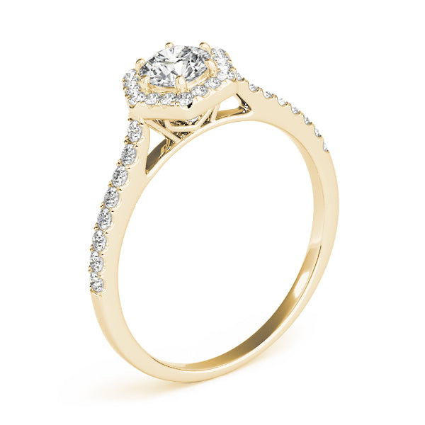 Halo Pavé Diamond Engagement Ring (1/3 ct. tw.)