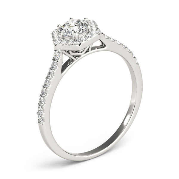 Halo Pavé Diamond Engagement Ring (1/3 ct. tw.)
