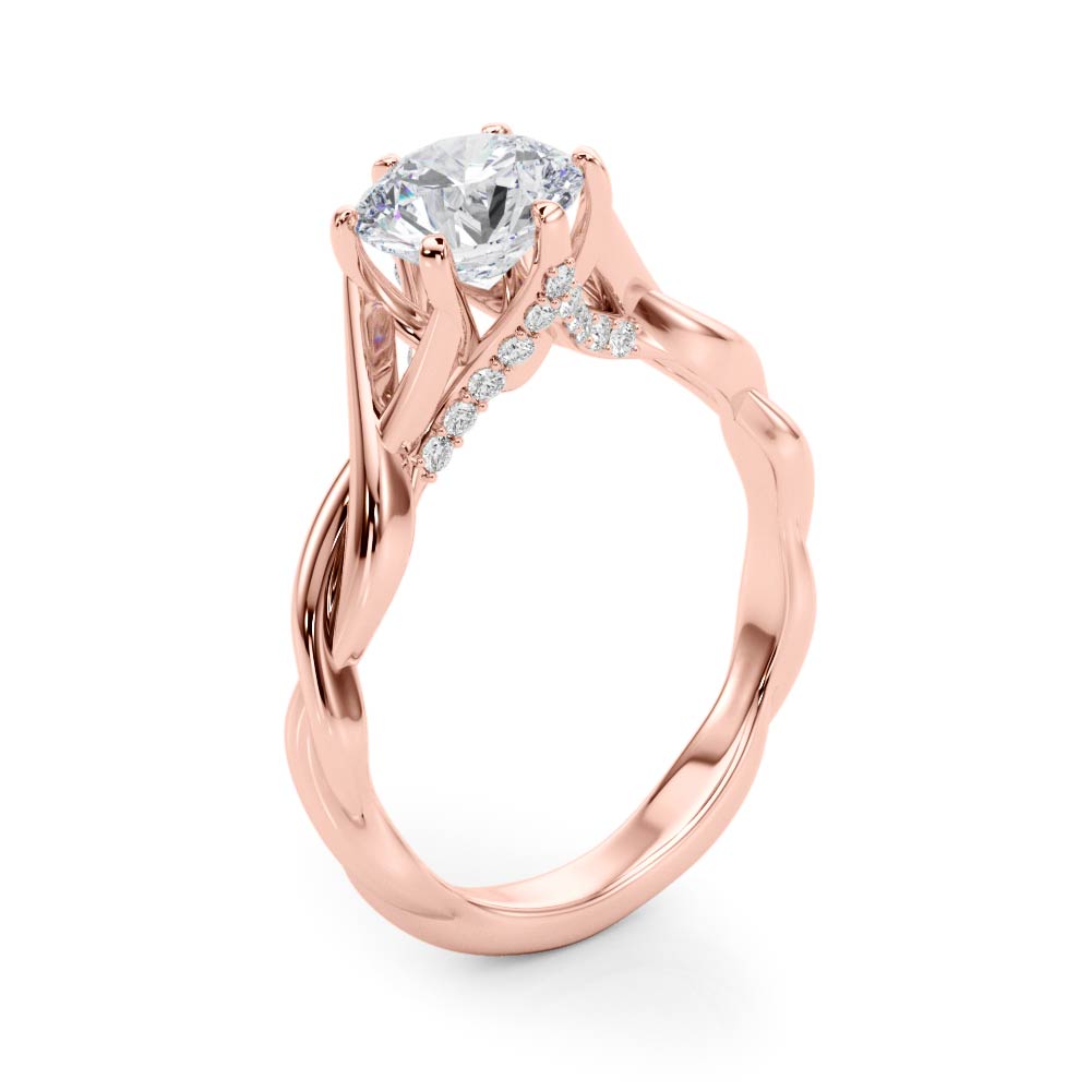 Petite Twist Diamond Engagement Ring (3/4 ct. tw.)