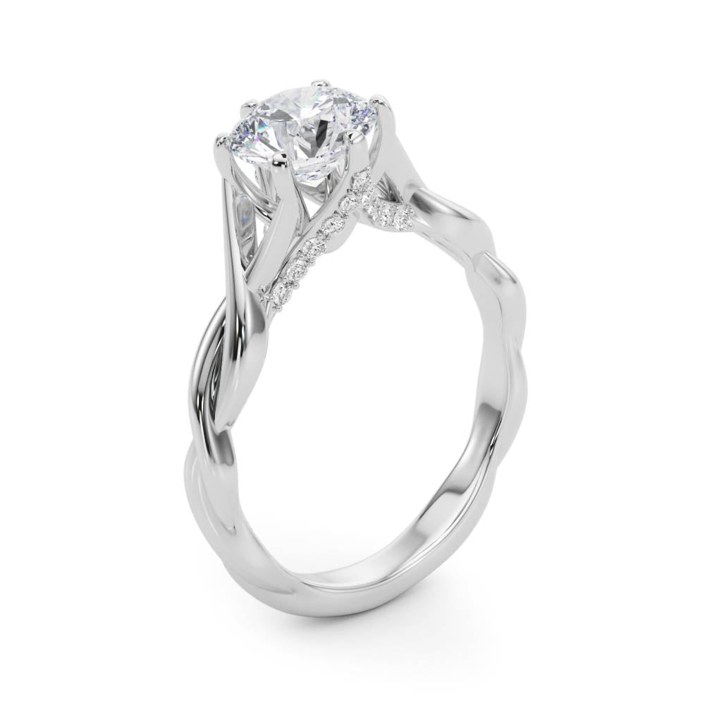 Petite Twist Diamond Engagement Ring (3/4 ct. tw.)