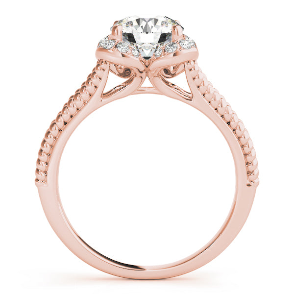 Scalloped Floral Halo Diamond Engagement Ring (1/10 ct. tw.)