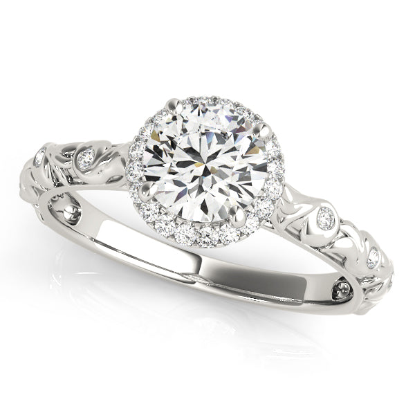 Romantic Halo Diamond Engagement Ring (1/6 ct. tw.)
