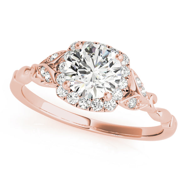 Selene Romantic Pavé Halo Diamond Engagement Ring (1/4 ct. tw.)