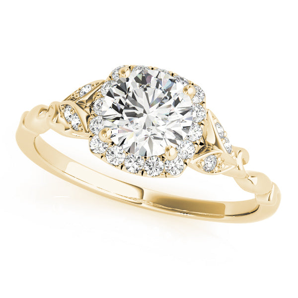Selene Romantic Pavé Halo Diamond Engagement Ring (1/4 ct. tw.)