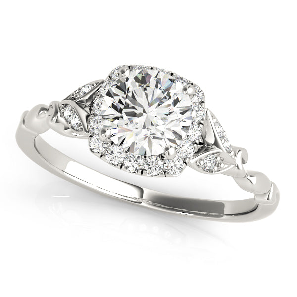 Selene Romantic Pavé Halo Diamond Engagement Ring (1/4 ct. tw.)