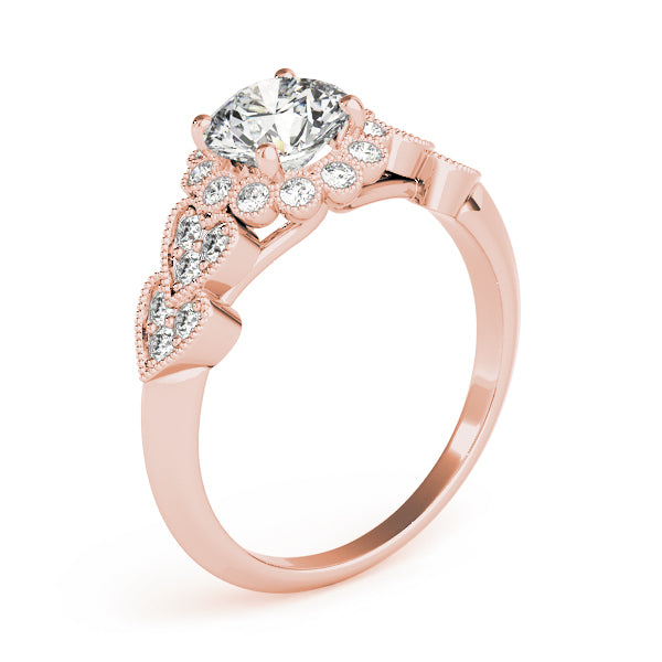 Vintage Milgrain Halo Diamond Engagement Ring (1/6 ct. tw.)