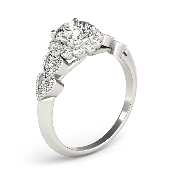 Vintage Milgrain Halo Diamond Engagement Ring (1/6 ct. tw.)