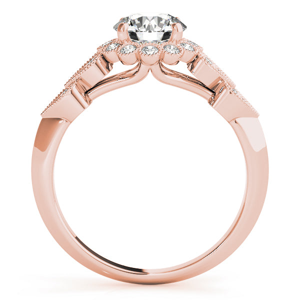 Vintage Milgrain Halo Diamond Engagement Ring (1/6 ct. tw.)