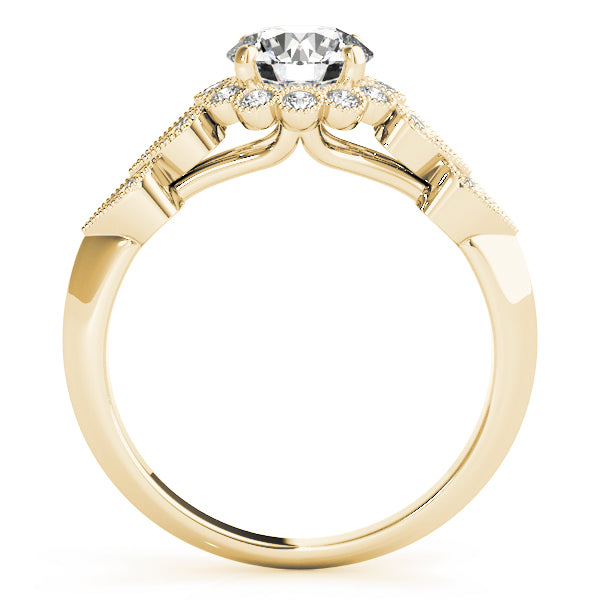 Vintage Milgrain Halo Diamond Engagement Ring (1/6 ct. tw.)