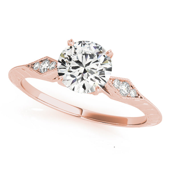 Vintage Engraved Diamond Engagement Ring (1/15 ct. tw.)