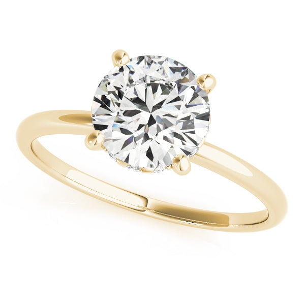 Petite Hidden Accent Diamond Solitaire Engagement Ring (1/20 ct. tw.)