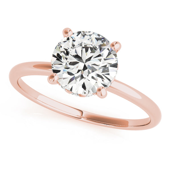 Petite Hidden Accent Diamond Solitaire Engagement Ring (1/20 ct. tw.)