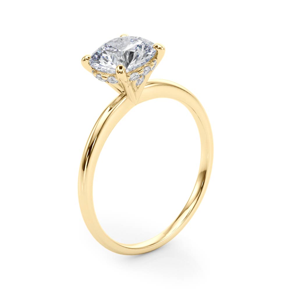 Petite Hidden Accent Diamond Solitaire Engagement Ring (1/20 ct. tw.)