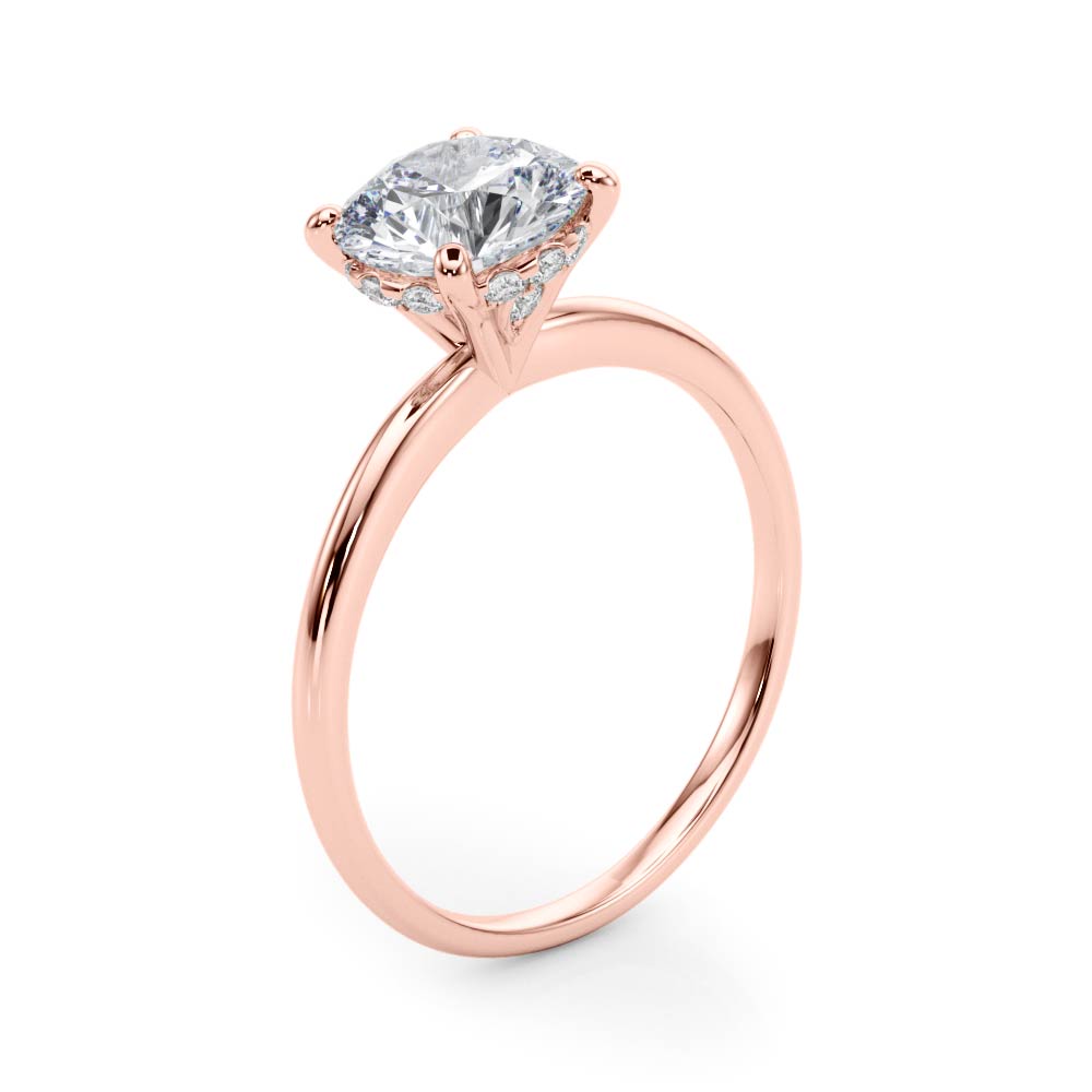 Petite Hidden Accent Diamond Solitaire Engagement Ring (1/20 ct. tw.)