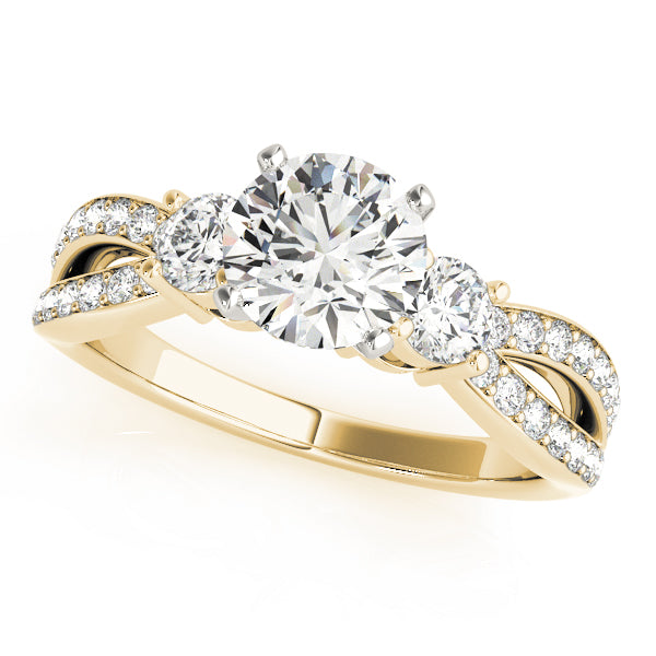 Twist Three-Stone Diamond Engagement Ring (5/8 ct. tw.)