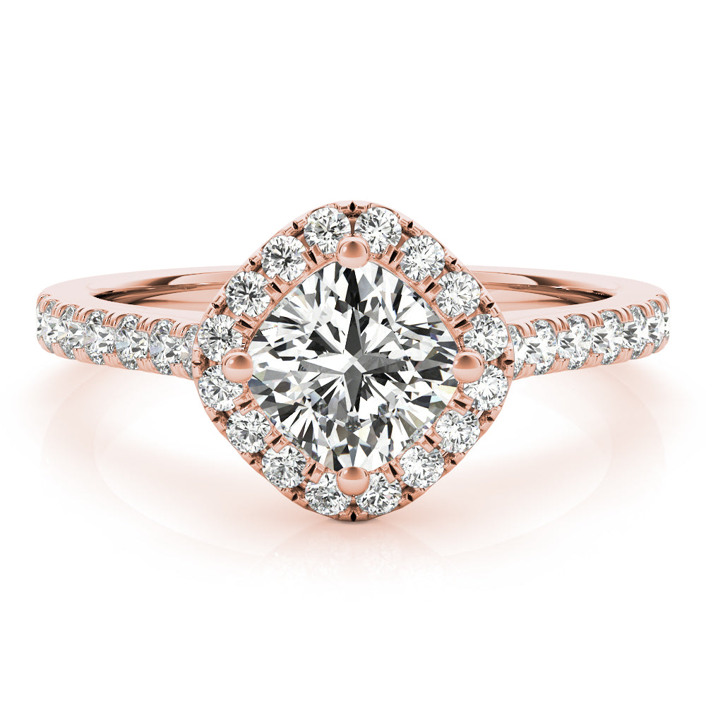 Halo Pavé Diamond Engagement Ring (1/3 ct. tw.)