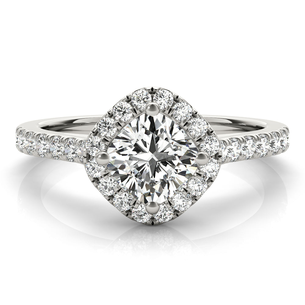 Halo Pavé Diamond Engagement Ring (1/3 ct. tw.)