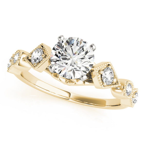 Vintage Milgrain Bezel Diamond Engagement Ring (1/6 ct. tw.)